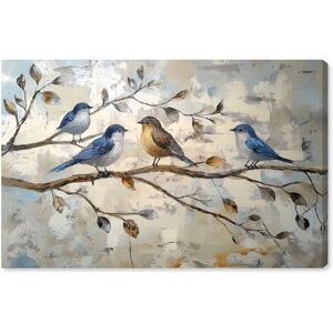 Ochre and Blue Birds Canvas Farmhouse Art by Art Remedy Blue 24 Ochre and Blue Birds Canvas Farmhouse Art by Art Remedy Blue 24