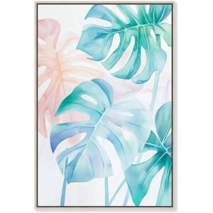 Aqua and Coral Nature Wall Decor Framed Canvas Print by Art Remedy Blue 24 Aqua and Coral Nature Wall Decor Framed Canvas Print by Art Remedy Blue 24
