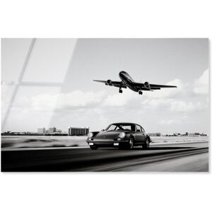 Sports Car Takeoff Acrylic by Art Remedy, Ready to Hang Black 45 Sports Car Takeoff Acrylic by Art Remedy, Ready to Hang Black 45