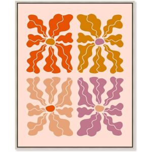 Four Flowers Poster Canvas by Art Remedy Orange 20 Four Flowers Poster Canvas by Art Remedy Orange 20