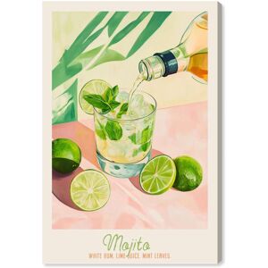 Mojito Recipe Poster Canvas by Art Remedy, Gallery Wrapped Green 30 Mojito Recipe Poster Canvas by Art Remedy, Gallery Wrapped Green 30