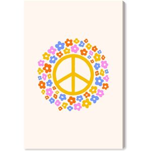 Wynwood Studio Canvas Entertainment and Hobbies Colorful Floral Peace Yellow Modern & Contemporary Wall Art Canvas Print Yellow 36 x 24 Wynwood Studio Canvas Entertainment and Hobbies Colorful Floral Peace Yellow Modern & Contemporary Wall Art Canvas Print Yellow 36 x 24