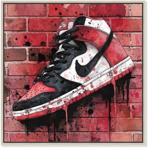 Black Sneaker Drip Wall Sports Art Framed Canvas Print by Art Remedy Red 40 Black Sneaker Drip Wall Sports Art Framed Canvas Print by Art Remedy Red 40