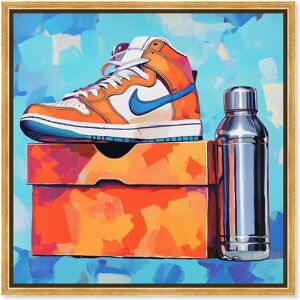 Sneaker Vibes and Bottle Sports Art Framed Canvas Print by Art Remedy Orange 40 Sneaker Vibes and Bottle Sports Art Framed Canvas Print by Art Remedy Orange 40