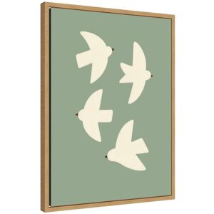 Kate and Laurel Minimalist Birds Poster 4 Green by Laura Moss Framed Canvas Wall Art Print Beige 18x24 Kate and Laurel Minimalist Birds Poster 4 Green by Laura Moss Framed Canvas Wall Art Print Beige 18x24