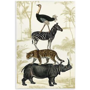 Stupell Tower of Safari Animals Wall Plaque Art Design By Victoria Barnes Green 13 x 19 Stupell Tower of Safari Animals Wall Plaque Art Design By Victoria Barnes Green 13 x 19