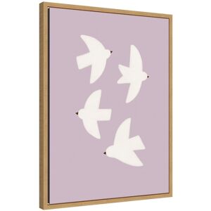 Kate and Laurel Minimalist Birds Poster 3 Purple by Laura Moss Framed Canvas Wall Art Print Beige 18x24 Kate and Laurel Minimalist Birds Poster 3 Purple by Laura Moss Framed Canvas Wall Art Print Beige 18x24