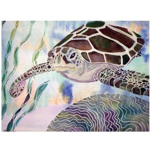 Trademark Fine Art Lauren Moss 'Sea Turtle Beginning' Canvas Art White 18 x 24 Trademark Fine Art Lauren Moss 'Sea Turtle Beginning' Canvas Art White 18 x 24