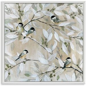 Stupell Chickadee Birds on Tree Branches Soft Berry Fruits Framed Wall Art White 12 x 12 Stupell Chickadee Birds on Tree Branches Soft Berry Fruits Framed Wall Art White 12 x 12