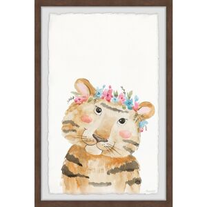 HomeStock Tiger With Flower Crown Framed Wall Art, Floral Delight - A Blooming Accent for Your Living Space Multi 31 x 21 HomeStock Tiger With Flower Crown Framed Wall Art, Floral Delight - A Blooming Accent for Your Living Space Multi 31 x 21