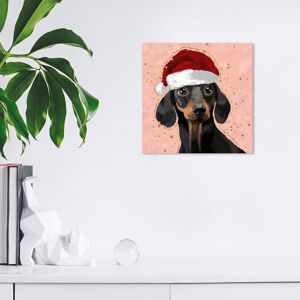Wynwood Studio Canvas Animals Holiday Doxie Pink and Crimson Glam Wall Art Canvas Print Pink 12 x 12 Wynwood Studio Canvas Animals Holiday Doxie Pink and Crimson Glam Wall Art Canvas Print Pink 12 x 12