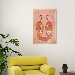 Wynwood Studio Canvas Animals Passionate Tigers Pink and Light Pink Modern & Contemporary Wall Art Canvas Print Pink 30 x 20 Wynwood Studio Canvas Animals Passionate Tigers Pink and Light Pink Modern & Contemporary Wall Art Canvas Print Pink 30 x 20