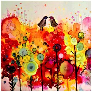 Trademark Fine Art Sylvie Demers 'Tendresse' Canvas Art White 35 x 35 Trademark Fine Art Sylvie Demers 'Tendresse' Canvas Art White 35 x 35