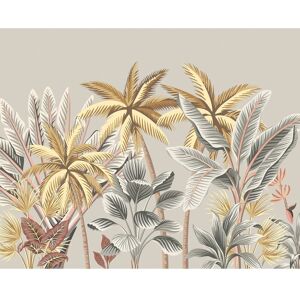 Origin Golden Tropical Palm Trees Wall Mural Grey Oversized Origin Golden Tropical Palm Trees Wall Mural Grey Oversized