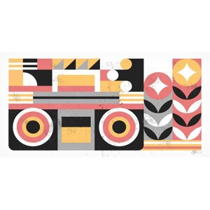 Trademark Fine Art Robert John Paterson 'Abstract Boombox' Canvas Art White 12 x 24 Trademark Fine Art Robert John Paterson 'Abstract Boombox' Canvas Art White 12 x 24