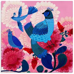Stupell Folk Birds on Dahlias Canvas Wall Art Design By Kay Widdowson Blue 30 x 30 Stupell Folk Birds on Dahlias Canvas Wall Art Design By Kay Widdowson Blue 30 x 30