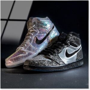 Yin and Yang Sneakers Sports Art Acrylic Print by Art Remedy Black 24 Yin and Yang Sneakers Sports Art Acrylic Print by Art Remedy Black 24