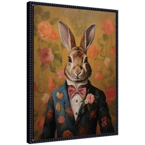 Kate and Laurel Regal Portrait of a Bunny Rabbit by The Creative Bunch Studio Framed Canvas Wall Art Print Black 18x24 Kate and Laurel Regal Portrait of a Bunny Rabbit by The Creative Bunch Studio Framed Canvas Wall Art Print Black 18x24