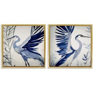 Stupell Whimsical Blue Beach Birds Framed Floater Canvas Wall Art Design By Mona Grace (Set of 2) Blue 25 x 25 Stupell Whimsical Blue Beach Birds Framed Floater Canvas Wall Art Design By Mona Grace (Set of 2) Blue 25 x 25