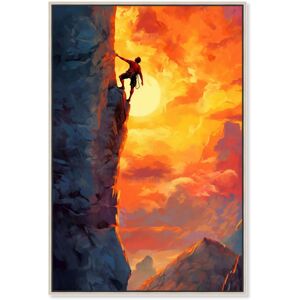 Mountain Climber Canvas Mancave Sports Art Prints by Art Remedy Orange 36 Mountain Climber Canvas Mancave Sports Art Prints by Art Remedy Orange 36