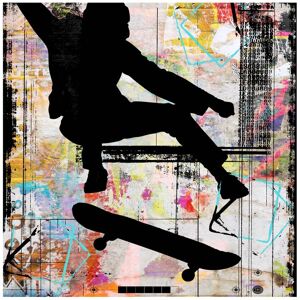 Trademark Fine Art LightBoxJournal 'Extreme Skate Boarder 1' Canvas Art Black 14 x 14 Trademark Fine Art LightBoxJournal 'Extreme Skate Boarder 1' Canvas Art Black 14 x 14