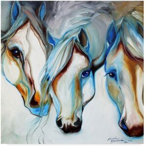 Trademark Fine Art Marcia Baldwin '3 Nobles Equine Abstract' Canvas Art Multi 24 x 24 Trademark Fine Art Marcia Baldwin '3 Nobles Equine Abstract' Canvas Art Multi 24 x 24
