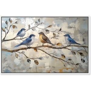 Ochre and Blue Birds Canvas Farmhouse Art by Art Remedy Blue 24 Ochre and Blue Birds Canvas Farmhouse Art by Art Remedy Blue 24