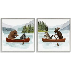 Stupell Woodland Animals on Canoes 2 Piece Framed Giclee Art Set Design by Victoria Barnes Multi 24 x 24 Stupell Woodland Animals on Canoes 2 Piece Framed Giclee Art Set Design by Victoria Barnes Multi 24 x 24