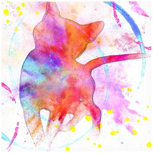 Trademark Fine Art LightBoxJournal 'Painted Pink Cat' Canvas Art White 24 x 24 Trademark Fine Art LightBoxJournal 'Painted Pink Cat' Canvas Art White 24 x 24