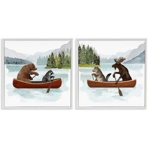 Stupell Woodland Animals on Canoes 2 Piece Framed Giclee Art Set Design by Victoria Barnes Multi 24 x 24 Stupell Woodland Animals on Canoes 2 Piece Framed Giclee Art Set Design by Victoria Barnes Multi 24 x 24