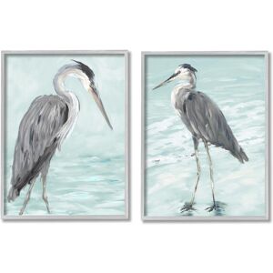 Stupell Heron Birds Standing Shallow Beach Water Coastal Waves 2pc Multi Piece Framed Wall Art Set Grey 11 x 14 Stupell Heron Birds Standing Shallow Beach Water Coastal Waves 2pc Multi Piece Framed Wall Art Set Grey 11 x 14