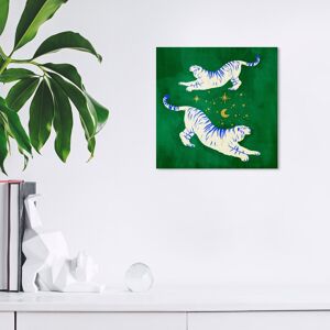 Wynwood Studio Canvas Animals Emerald Tigers Dreaming Green and Emerald Modern & Contemporary Wall Art Canvas Print Green 12 x 12 Wynwood Studio Canvas Animals Emerald Tigers Dreaming Green and Emerald Modern & Contemporary Wall Art Canvas Print Green 12 x 12