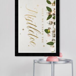 Wynwood Studio Prints Holiday and Seasonal Under the Mistletoe White and Metallic Gold Glam Wall Art Canvas Print White Small Wynwood Studio Prints Holiday and Seasonal Under the Mistletoe White and Metallic Gold Glam Wall Art Canvas Print White Small