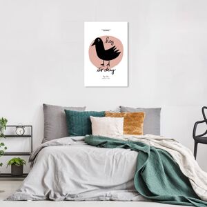 Wynwood Studio Canvas Animals its okay bird Black and Light Pink Modern & Contemporary Wall Art Canvas Print Black 16 x 24 Wynwood Studio Canvas Animals its okay bird Black and Light Pink Modern & Contemporary Wall Art Canvas Print Black 16 x 24