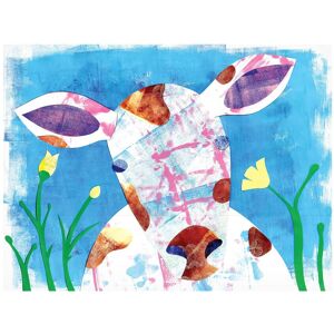 Trademark Fine Art Summer Tali Hilty 'Colorful Cow' Canvas Art Blue 14 x 19 Trademark Fine Art Summer Tali Hilty 'Colorful Cow' Canvas Art Blue 14 x 19