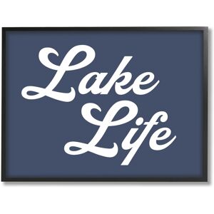 Stupell Trendy Lake Life Phrase Solid Blue Sign Framed Wall Art, Design by Daphne Polselli Black 20 x 16 Stupell Trendy Lake Life Phrase Solid Blue Sign Framed Wall Art, Design by Daphne Polselli Black 20 x 16