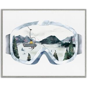 Stupell Ski Mountain Reflection in Sports Goggles Winter Forest Framed Wall Art - Grey Grey 24 x 30 Stupell Ski Mountain Reflection in Sports Goggles Winter Forest Framed Wall Art - Grey Grey 24 x 30