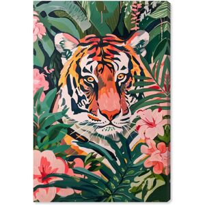 Tiger Hidden In Tropics Tropical Jungle Animals Canvas Wall Art by Art Remedy, Gallery Wrapped Orange 16 Tiger Hidden In Tropics Tropical Jungle Animals Canvas Wall Art by Art Remedy, Gallery Wrapped Orange 16