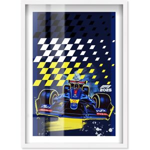 Notori Art Blue Victory Formula 1 Posters Shadowbox Print by Notoriart Blue 17 Notori Art Blue Victory Formula 1 Posters Shadowbox Print by Notoriart Blue 17