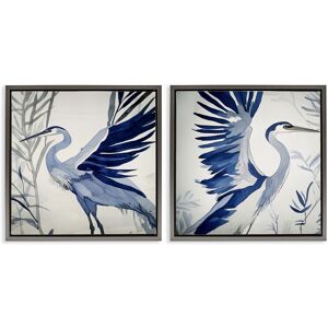 Stupell Whimsical Blue Beach Birds Framed Floater Canvas Wall Art Design By Mona Grace (Set of 2) Blue 25 x 25 Stupell Whimsical Blue Beach Birds Framed Floater Canvas Wall Art Design By Mona Grace (Set of 2) Blue 25 x 25
