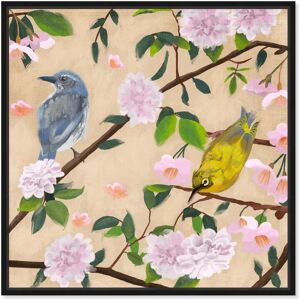 Birds Cuddle Canvas by Art Remedy Yellow 20 Birds Cuddle Canvas by Art Remedy Yellow 20