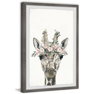 HomeStock Giraffe Painting Print, Floral Crowned Animal Wall Art, Framed Home Decor Multi 12 x 8 HomeStock Giraffe Painting Print, Floral Crowned Animal Wall Art, Framed Home Decor Multi 12 x 8