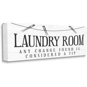 Stupell Change Found is Tip Humor Vintage Laundry Sign Canvas Wall Art 10 x 24 Stupell Change Found is Tip Humor Vintage Laundry Sign Canvas Wall Art 10 x 24