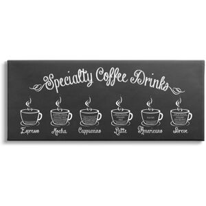 Stupell Specialty Coffee Drinks Cafe Cups Informative Sign Canvas Wall Art, Design by Lettered and Lined Black 48 x 20 Stupell Specialty Coffee Drinks Cafe Cups Informative Sign Canvas Wall Art, Design by Lettered and Lined Black 48 x 20