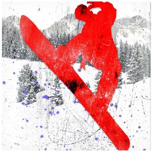 Trademark Fine Art LightBoxJournal 'Extreme Snowboarder 05' Canvas Art White 18 x 18 Trademark Fine Art LightBoxJournal 'Extreme Snowboarder 05' Canvas Art White 18 x 18