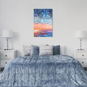 Wynwood Studio Canvas Nature and Landscape Night Stars II Blue and Pastel Orange Modern & Contemporary Wall Art Canvas Print Blue 36 x 24 Wynwood Studio Canvas Nature and Landscape Night Stars II Blue and Pastel Orange Modern & Contemporary Wall Art Canvas Print Blue 36 x 24