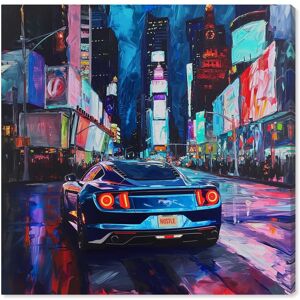 Notoriart Night Drive Sports Drive Gallery Wrapped Car 1 Piece Canvas Wall Art Blue 24 x 24 Notoriart Night Drive Sports Drive Gallery Wrapped Car 1 Piece Canvas Wall Art Blue 24 x 24