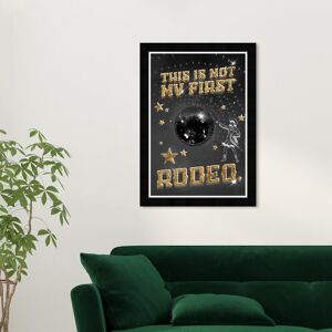 Wynwood Studio Prints Sports and Teams Not My First Rodeo Black Black and Metallic Gold Glam Wall Art Canvas Print Black Small Wynwood Studio Prints Sports and Teams Not My First Rodeo Black Black and Metallic Gold Glam Wall Art Canvas Print Black Small