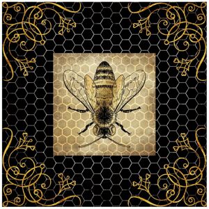 Trademark Fine Art LightBoxJournal 'Golden Honey Bee 02' Canvas Art Black 24 x 24 Trademark Fine Art LightBoxJournal 'Golden Honey Bee 02' Canvas Art Black 24 x 24