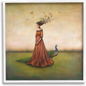 Stupell Beauty and Birds in Her Hair Woman and Peacock Framed Art, 12 x 12, Design By Artist Duy Huynh - Multi-Color White 17 x 17 Stupell Beauty and Birds in Her Hair Woman and Peacock Framed Art, 12 x 12, Design By Artist Duy Huynh - Multi-Color White 17 x 17